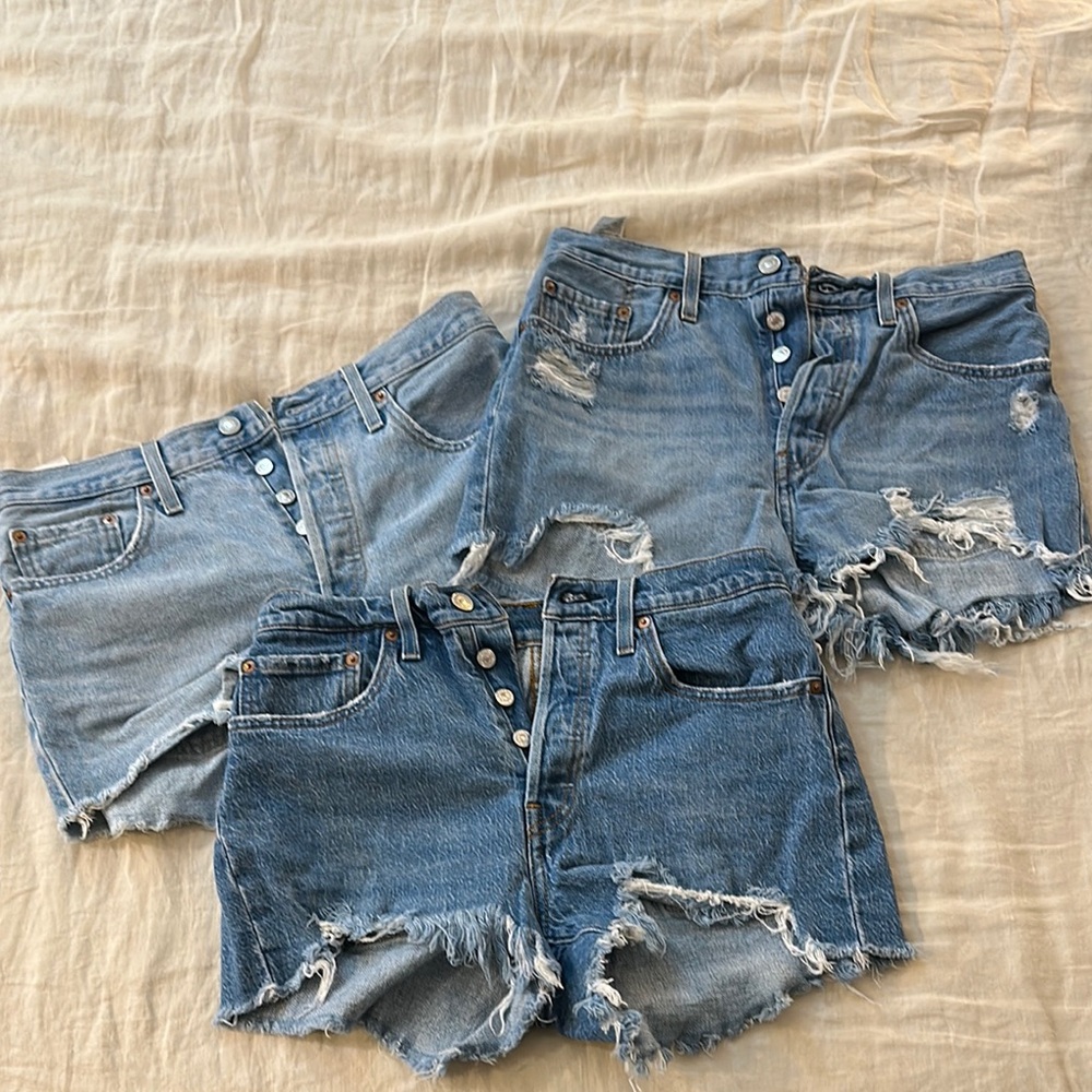Levi  Denim Shorts trio!!